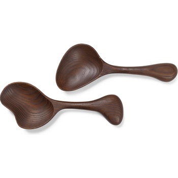 ferm LIVING Комплект лъжици за салата OS 23 см, комплект от 2 бр. , кафяв, дърво, ферм LIVING (FERM1104265617)