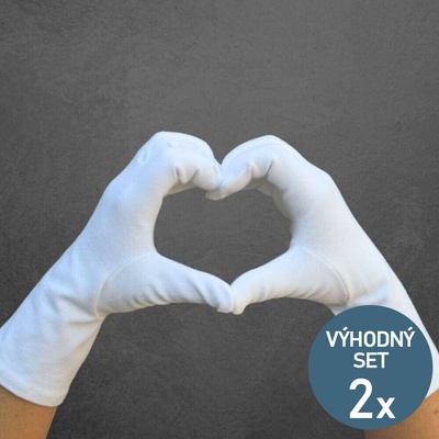 Knitva dámské rukavice ze 100% bavlny 2 páry bílé – Zbozi.Blesk.cz