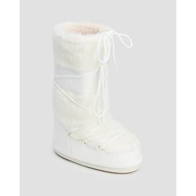 Moon Boot MB Icon Faux fur biela 80D1408900