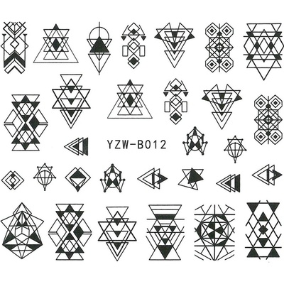 Vodolepky na nechty Vzory YZW-B012