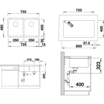 Image 1 of BLANCO SUBLINE 350/350-U (523574)