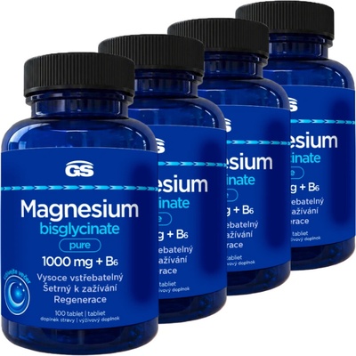GS Magnesium Bisglycinate Pure 1000 mg + B6 4 x 100 tablet