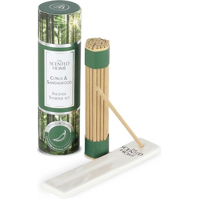 Ashleigh & Burwood London Citrus & Sandalwood vonné tyčinky 37 ks + držiak na vonné tyčinky 1 ks