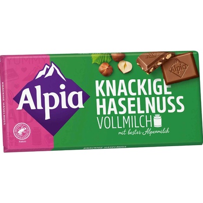 Alpia mléčná s kousky lískových oříšků 100 g