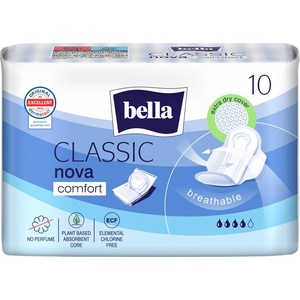 Bella Classic Дамски превръзки Nova Comfort, 10 броя