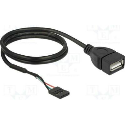 Delock 85671 USB 2.0 USB A zásuvka kolíkový konektor 4pin zlacený