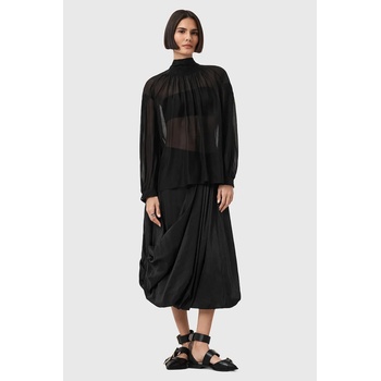 AllSaints Блуза с коприна AllSaints PEARLA в черно с изчистен дизайн W027PD (W027PD)