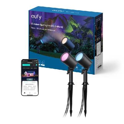 Система за безжично управляемо външно осветление за дома - Anker Eufy Outdoor Spotlights E10 (черен) (T8L20311)