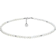 Manoki Perlový choker Zarina chirurgická ocel sladkovodní perla WA515 Stříbrná