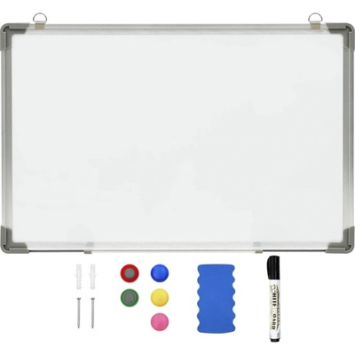 zahrada-XL Bílá magnetická tabule stíratelná za sucha 60 x 40 cm ocel