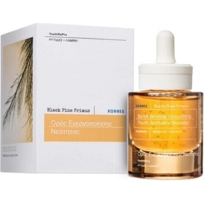 KORRES Избистрящ серум за лице с Черен бор, Anti-Aging Face Booster with Hyaluronic Acid for Glow Korres, Black Pine Primus, 30 ml
