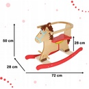 IKO Drevený hojdací koník s operadlom