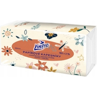 Linteo papierové vreckovky 2-vrstvové 180 ks