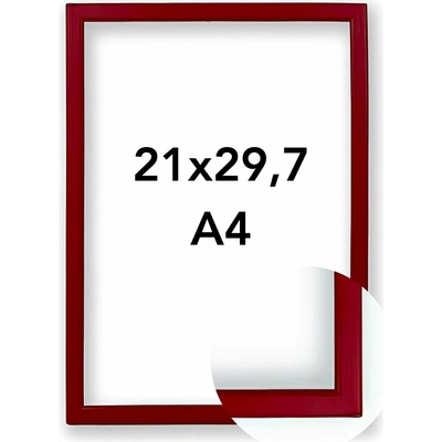 Fotorámeček 23 Rozměr: A4 - 21 x 29,7 cm, Barva: Červená, Typ zasklení: Sklo