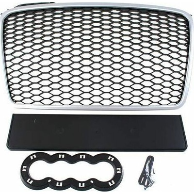 Mtuning_f grill audi A4 B7 RS-styl stříbrná černá (04-08)