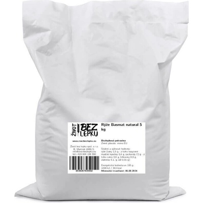 Život bez lepku Basmati natural ryža 5 kg