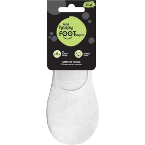 AGIVA Мъжки терлици за маратонки Agiva Happy Foottopia, От пениран памук, Бели, 43-46 (AGIVA-354)