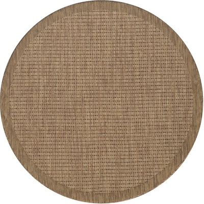 Ayyildiz Кръгъл килим за открито и закрито в естествен цвят ø 160 cm Giza 1410 - Ayyildiz Carpets (GIZA1601601410BROWN)