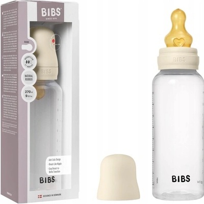 Bibs antikoliková fľaša s kaučuk cumlíkom Ivory 270ml