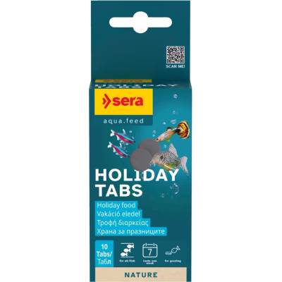 Sera Holiday 10 таблетки - суха храна за рибки за една седмица