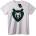 NOONEBRAND Тениска Щит на мечки - 2XL, White