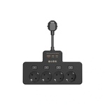 S-Link защита от пренапрежение - PRZ08 (15 см, 210 джаула, USB-A, 2xType-C, 16 А, 3, 4 А/5 В, 3680 Вт, 4 бр. Schuko, черно) (43253)