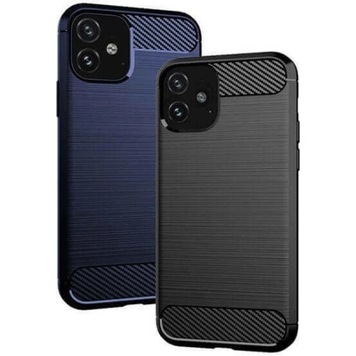 SES Ochranné silikónové karbón Apple iPhone 13 Pro Max - čierne