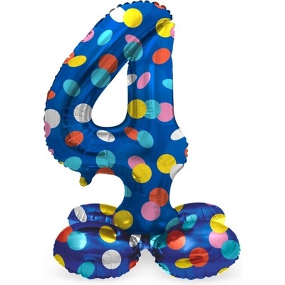 Folat Balónek fóliový číslo 4 samostojné Lentilky 41 cm