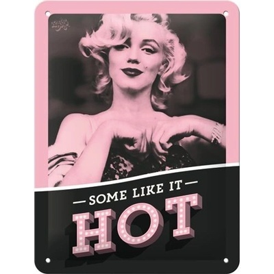 Plechová ceduľa Marilyn Monroe - Some Like It Hot, (15 x 20 cm)