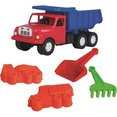 Dino Tatra T148 klasické nákladní auto 30cm modročervená + pískový set 5ks – Sleviste.cz