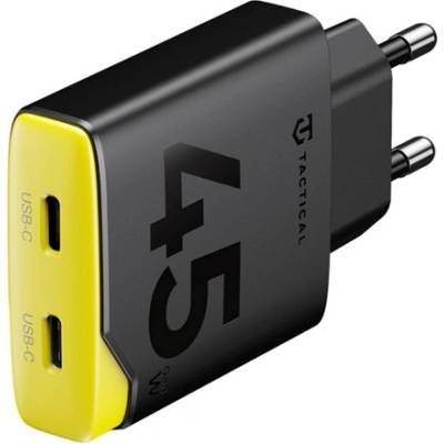 Tactical Зарядно устройство TACTICAL MINIMI за захранване от мрежата, 2 гнезда Type-C, 45 W, бързо зарядно устройство, ЧЕРНО GP-188264 (GP-188264)