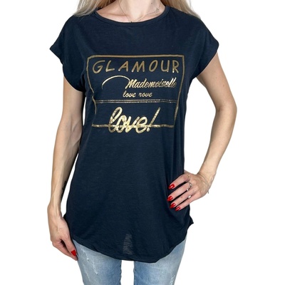 Emola Dámske tričko s krátkym rukávom GLAMOUR Tmavě modrá
