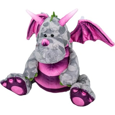 Mikro Плюшен дракон 23см сив седнал