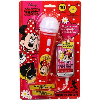 Микрофон със светлини и 10 мелодии, свързва се с gsm 004-1К