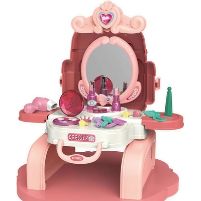 BABY MIX Dívčí přenosný kosmetický salon 3 v 1 batoh