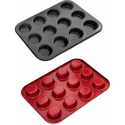 Perfect Home Forma na muffiny 19126 Metal Red na 12ks kovová