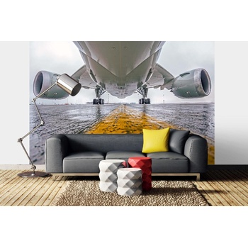DIMEX ART s. r. o Самозалепваща се флизелинова фототапета голям пътнически самолет 375 x 250 см