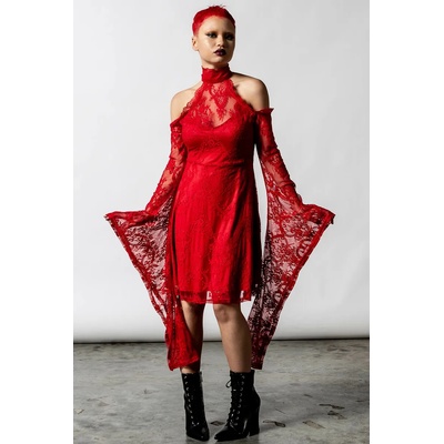 KILLSTAR Дамска рокля KILLSTAR - To Dust Kimono-Sleeve - SCARLET- KSRA004428