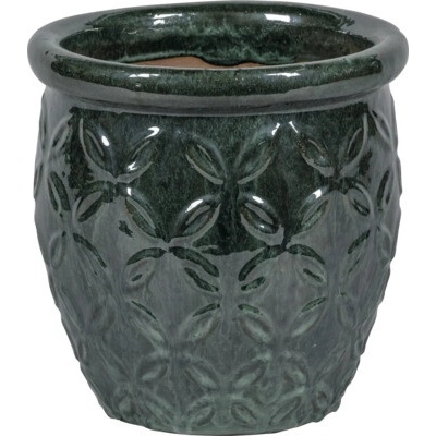 Lafiora Kvetináč glazovaná keramika 38 x 38 cm zelená