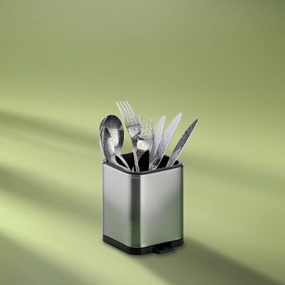 kela Нисък стоманен органайзер за прибори KELA от серия Plata