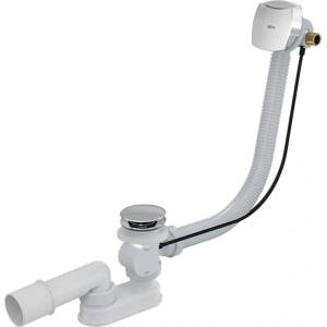 Alca - Комплект за оттичане и прелив на вана с кранче за пълнене, за вани с дебели стени, дължина 800 мм, метал A565KM1-80 (A565KM1-80)