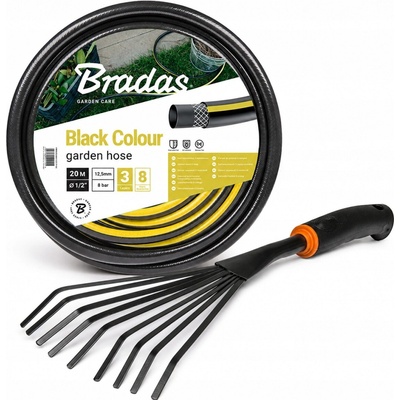 Bradas Black colour 1/2" 50m zahradní hadice WBC1/250, černá - žlutý pruh