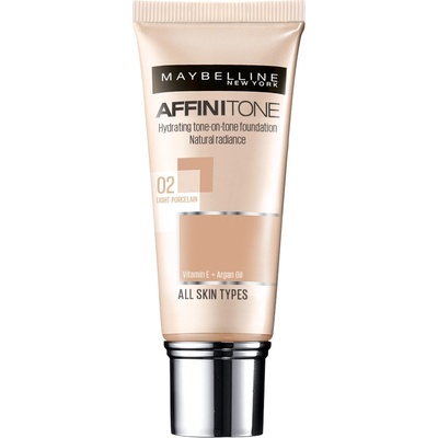 Maybelline New York Affinitone stredne krycí make-up porcelain 02 30 ml
