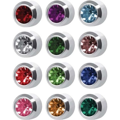 STUDEX Náušnice pro piercing sada 12 párů barevná R213W stříbrná