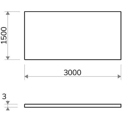 Eloxovaný hliníkový plech 1,5×3 m, tloušťka 3 mm - elox 10 µm Natural + fólie