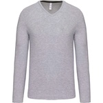 Kariban v-neck k358 / Мъжка тениска с дълъг ръкав - оксфордско сиво l (20k35839803)