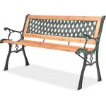 vidaXL Градинска пейка, 122 cм, дърво (40262)