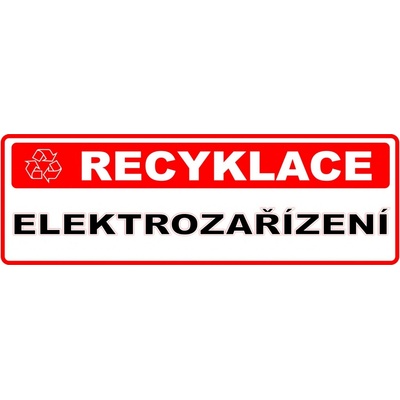 Walteco Recyklace - Elektrozařízení, 290x100mm, samolepka , 20103