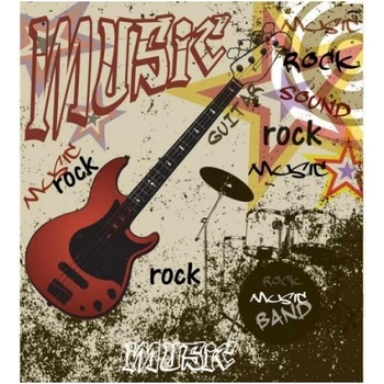 DIMEX ART s. r. o Флизелинов фототапет червена китара 225 x 250 см