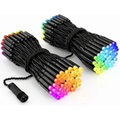 Farebné svetlá vonkajšie Twinkly string PRO DUAL svetelná reťaz vonkajšia, 2×125 RGB diód, IP67 čierny kábel 2×12,5 m